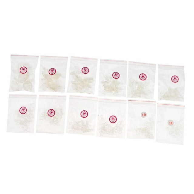 MERIGLARE 504 Pcs French Fake Toenails For Foot Pre Designed Fashion Nail Tips Clear