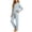 Sky Blue, variant on Cethrio Girls' Pajama Sets Long Sleeve, Fall Winter Comfortable 2 Piece Girls' Sleepwear Pink Size 7-8T