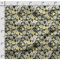 thumbnail image 2 of Soimoi Floral Print,Cotton Poplin, Sewing Fabric Sold by The Yard 42 Inch Wide,Sewing Craft Quilting/Quilt Making Fabric, Green & Black, 2 of 7