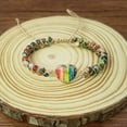 thumbnail image 5 of Colorful Adjustable Boho-Chic Heart Chakra Bracelet | Natural Stones, Perfect for Yoga & Meditation, Women's Fashion Accessory,Amethyst-1, 5 of 22