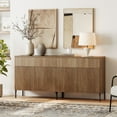 thumbnail image 2 of 63" Reeded Accent Cabinet Set with 4 Doors and Drawers, Modern Credenza Storage Cabinet with Metal Legs for Living Room, Kitchen, Dining Room, Hallway, 2 of 8