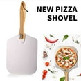 thumbnail image 4 of Beforeyayn 12 X 14 Inch Metal Pizza Spatula with Foldable Wood Handle - Aluminum Pizza Peel Pizza Paddle for Family Pizza Oven Baking Pizza, Dough, Bread Holiday Savings Gifts, 4 of 7