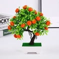 thumbnail image 2 of Visland Artificial Orange Tree Bonsai Potted Artificial Plant Tree Desk Decoration for Party Home Garden Decor, 2 of 2