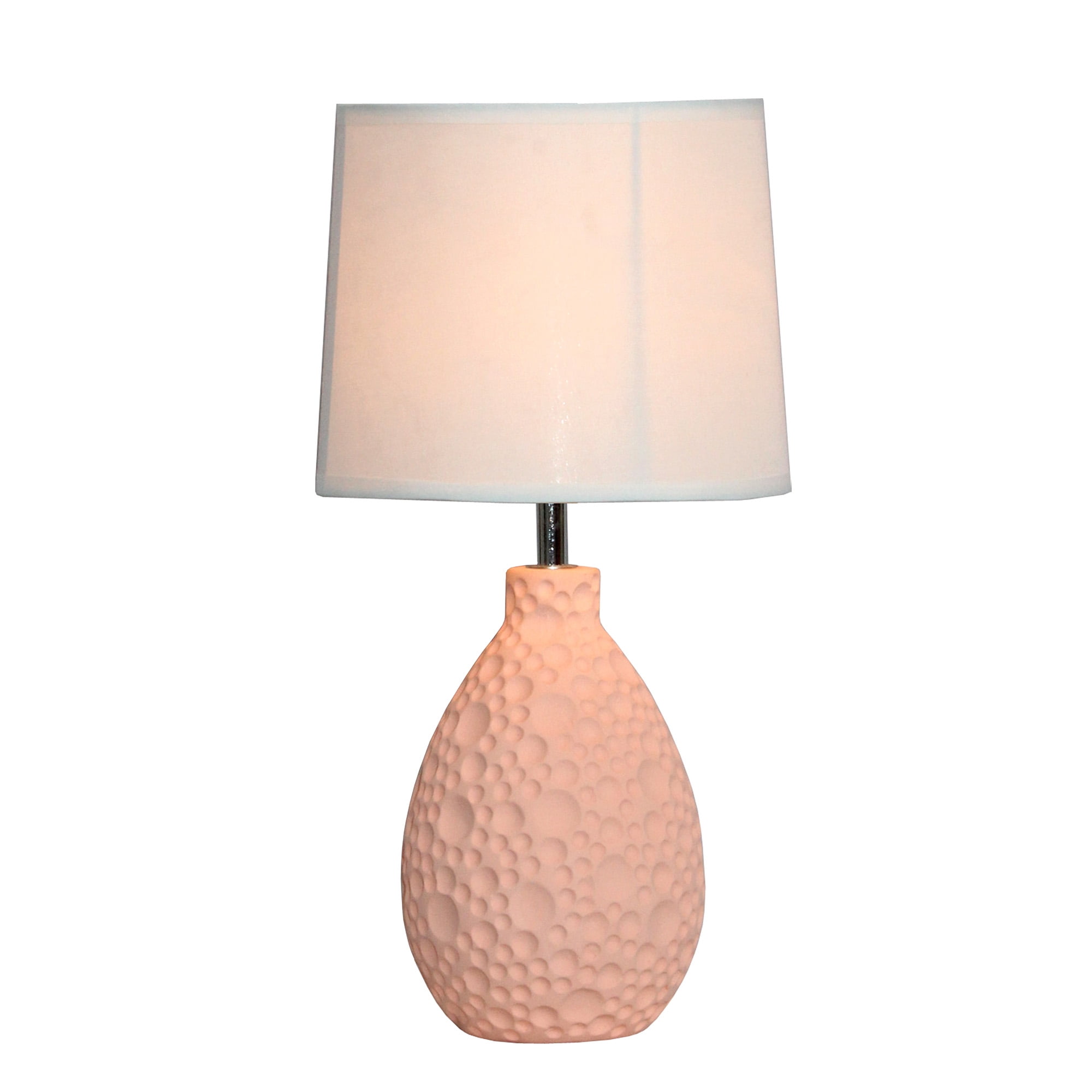 Simple Designs Texturized Stucco Ceramic Oval Table Lamp Com