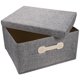 thumbnail image 2 of GOOHOCHY Caja de ropa de algodón y lino plegable caja de juguetes Caja de almacenamiento con mango, 2 of 7