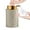 Khaki, variant on Elegant Foaming Soap Dispenser, Designed with Flower-Shaped Emboss, Ceramic Gold Hand Soap Dispenser for Bathroom (White)