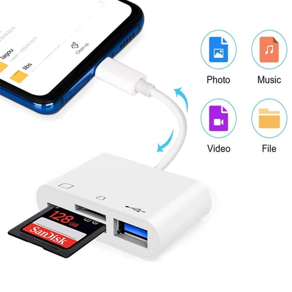 USB C SD Card Reader Adapter, iHoryson Type C Micro SD TF Card Reader Adapter, 3 in 1 USB C to USB Camera Memory Card Reader Adapter for New Pad Pro MacBook Pro and More UBC C Devices