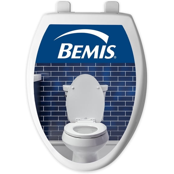 170 Durable Plastic Toilet Seat, Elongated, White