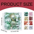 thumbnail image 3 of BNNG Christmas Ornaments Set, Shatterproof Plastic Balls Baubles Decor, Hanging Bulbs for Xmas Tree Decorations Party with String, Assorted Designs for Holiday Tree and Home Decor,16 Pack, 3 of 9