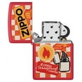 thumbnail image 4 of Zippo Retro Design Red Matte Pocket Lighter, 4 of 6