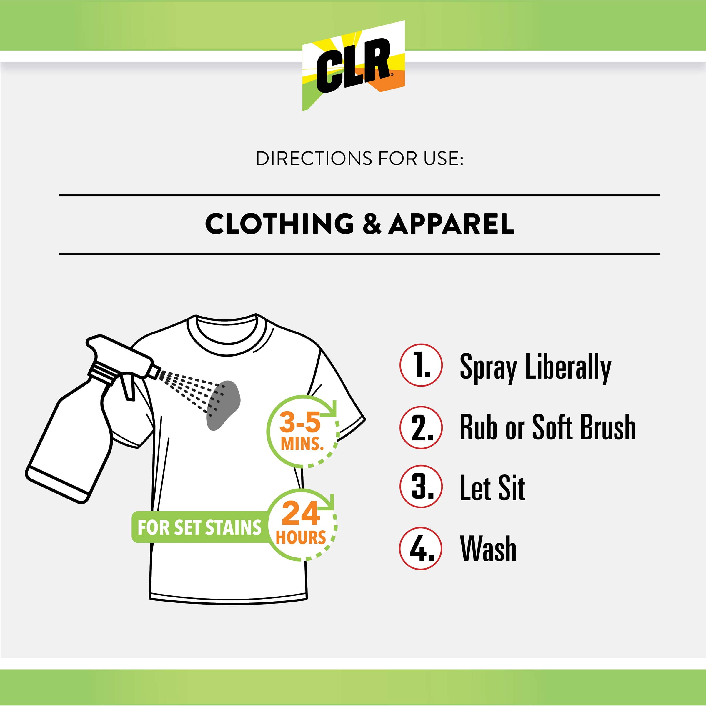 CLR Sports Stain Remover, Gentle Laundry Spray for Stains, Odors, and Spots, 22 fl oz