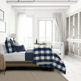 thumbnail image 4 of Basic Check Blue Comforter Set Full, 4 of 5