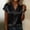 c01Black, variant on Satin Blouses for Women Silk Button Down Shirts Fashion Summer Solid Color Short Sleeve Business Casual Tops Black M