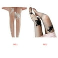 thumbnail image 4 of VONKY Bas Rétro Broderie Dentelle Ajourée Collants Résille Femme Collants Sexy en Strass Bas Cuisse en Maille, 4 of 7