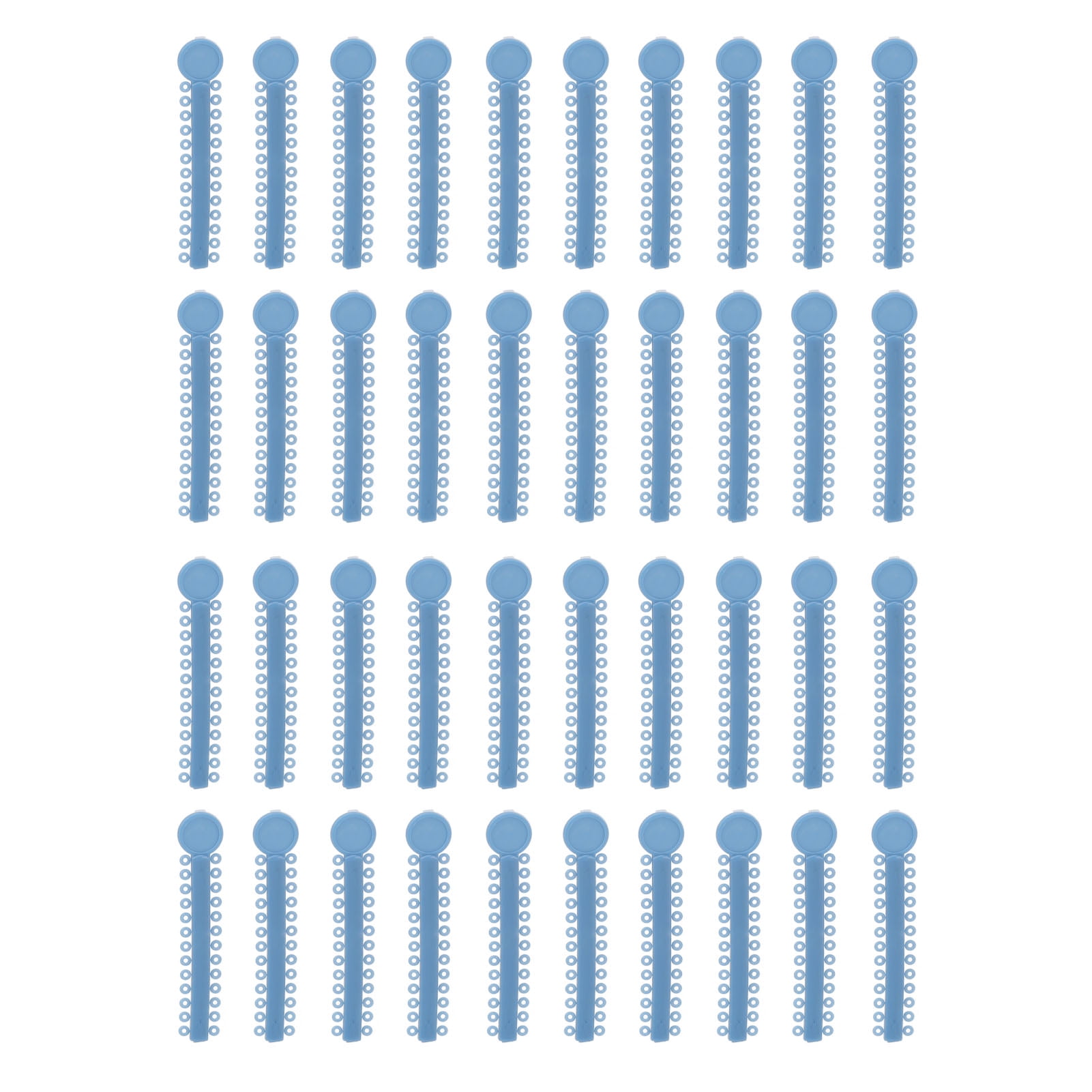 Ligature Bands, Rubber Elastic O Rounded Corners Bracket Ties Flat Top