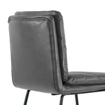 Glamour Home Aulani 30" Faux Leather Bar Stool with Cushions in Gray (Set of 2)