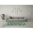 thumbnail image 3 of Ahgly Company Indoor Rectangle Abstract Light Blue Modern Area Rugs, 2' x 3', 3 of 4