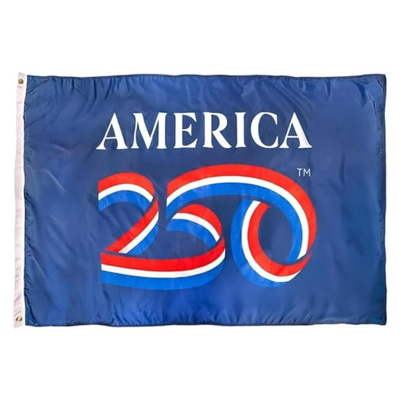 America 250th Anniversary Flag 3x5, Made in USA, UV Fade Resistant Nylon Outdoor Flag, Vibrant Color, Long Lasting with Brass Grommets