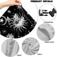 thumbnail image 7 of SCRAWLGOD Sun Moon Stars Pattern White Black 4 Pieces Gaming Chair Cover, Breathable Computer Chair Cover with Armrest Covers Washable Slipcover for Gaming Rotating Chair with Elastic Band, 7 of 7