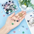 thumbnail image 3 of 210pcs 90 Pairs Heart Flat Round Resin Cabochons Druzy Cabochons Stud Earring Findings Flat Back Dome 9 Colors with 10pcs Stud Earring Findings 10pcs Ear Nuts for Earring Jewelry Making, 3 of 7