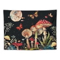 thumbnail image 5 of JRXY  Mushroom Tapestry Colorful Butterfly Tapestry Wall Hanging Moon and Star Black Wall Tapestry for Bedroom Aesthetic Green Plant Botanical Tapestry for Living Room College Dorm Decor Painting, 5 of 6