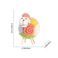 thumbnail image 3 of Rewenti Colorful Boho Lint Sheep Ornament Handmade Lamb Figurine Easter Decor Cute Lint Tabletop Accents Spring Rural Home Decoration Gift, 3 of 5