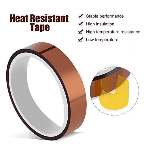 No Residue Sublimation Tape 2 Rolls 10mm X 33m 108ft Heat Tape Heat Vinyl Press Tape Heat Resistant Tape High Temperature Tape for Heat Tape for Sublimation with Dispenser Thermal Tape