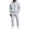 #Light Gray_005, variant on Domuza Full‑Zip Hooded Sweatshirt and Straight‑Leg Sweatpants Set for Men, 2‑Piece Pullover Sweatsuit, Relaxed‑Fit Athletic Casual Outfit with Pockets