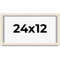 24x12 Shadow Box Frame White | 1.125 Inches Deep Real Wood Rustic Shadowbox Display Frame | UV