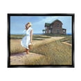 thumbnail image 2 of Stupell Industries Woman Standing Windswept Breeze Distant Beach House Painting Luster Gray Floating Framed Canvas Print Wall Art, Design by Tom Mielko, 2 of 5