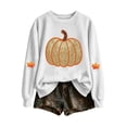 thumbnail image 5 of Enjoytime Halloween Womens Sweatshirt Pumpkin Print Long Sleeve Pullover Tops Fall Fashion Lightweight Casual Crew Neck Sweatshirts, 5 of 6