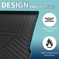 thumbnail image 3 of Unique Bargains Flat Face Cargo Liner Rear Trunk Mat Trunk Cargo Luggage Boot Tray Mat Stripes and Triangles Pattern for Audi Q3 2015-2018 Anti-Slip, 3 of 7