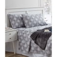 thumbnail image 1 of Ensemble de Draps en Microfibre 4 Pcs Simple avec Jeté, Simple, Gris, 1 of 5