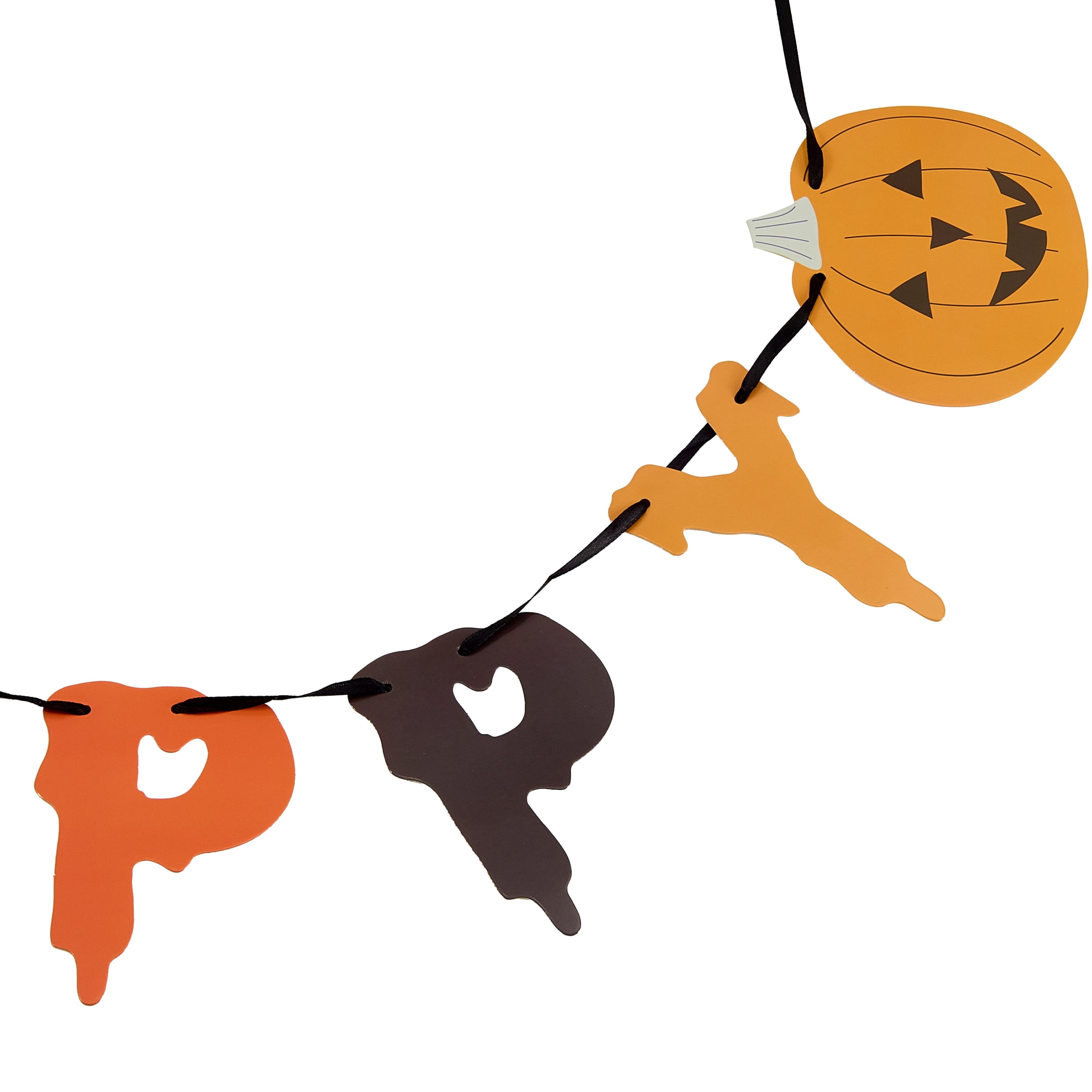 Pumpkin Fringe and Banner Door Decoration Set, Multicolor, Halloween by Way To Celebrate