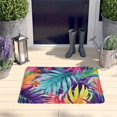 thumbnail image 2 of Colorful Tropical Leaf Pattern Flannel Non Slip Door Rugs,Washable Door Mats Indoor,Decorative Door Mats,Dirt-Resistant and Absorbent Doormat for Entrance,Bedroom,Kitchen,Bathroom,23.5x16in(60x40cm), 2 of 5