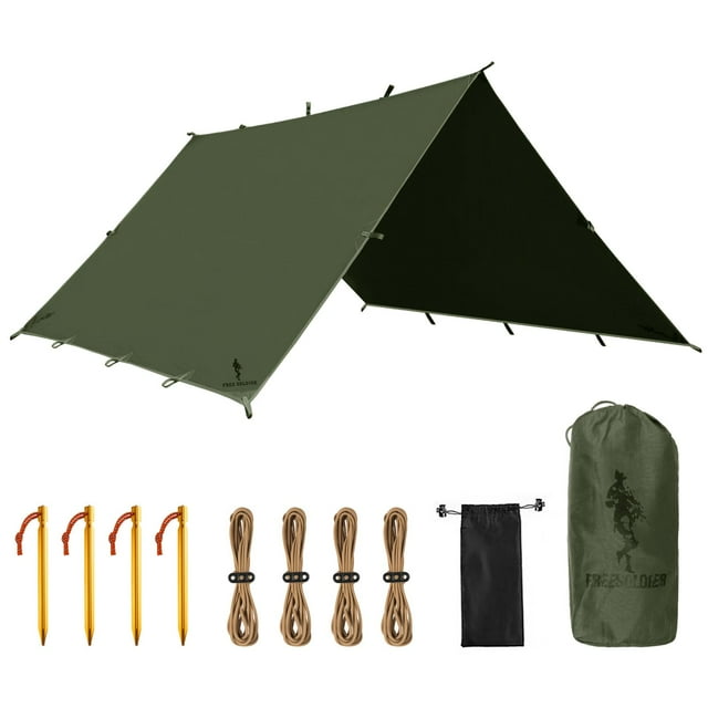 Refugio impermeable para exteriores Tarp FREE SOLDIER de 13 x 13 pies