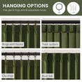 thumbnail image 2 of Jainmy 84 inches Pinch Pleated Velvet Blackout Curtains for Bedroom Living Room,Luxury Room Darkening Thermal Insulated Velvet Curtains,Olive Green,2 Panels,40"×84", 2 of 8