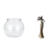thumbnail image 1 of Acuario de escritorio,Pecera pequeña transparente,pecera,jarrón,mesa,Figura de escritorio,Figuritas africanas,artesanías,artículos de escritorio coleccionables,Estatua de dama tribal,pieza, 1 of 8
