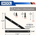 thumbnail image 4 of ICOOL 10 Pack Heavy Duty Shelf Bracket 12 x 8 inch DIY Wall Floating Shelf Brackets for Home Warehouse Garage Farm Triangle Metal Shelf Supports with Screws, 4 of 7