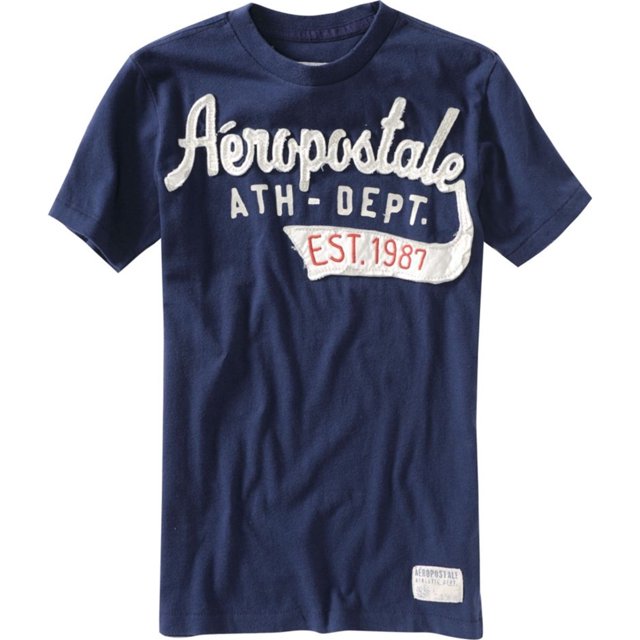 Est. embellecido para hombre de Aeropostale. Camiseta gráfica de 1987, azul, extragrande