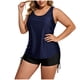 thumbnail image 1 of Traje de Baño de Corte Alto para las Mujeres Traje de Baño de Cintura Alta para las Mujeres Moda Color Sólido con Cojín de Pecho sin Soporte de Acero Traje de Baño Dividido con Cordón Suelto, 1 of 6