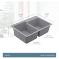 thumbnail image 3 of Moen GGR3024B Granite Series 33" Undermount Double Basin Granite Kitchen Sink - Grey, 3 of 8