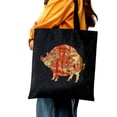thumbnail image 5 of GOSMITH Constellation Initial Tote Bags for Women Canvas 14.1x15.7in, 5 of 6