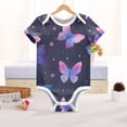 thumbnail image 6 of Dreamy Color Butterflies Pure Cotton Bodysuit Short Sleeve Pajamas One-Piece Romper Unisex 2T, 6 of 6
