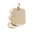 thumbnail image 4 of New 10k yellow Gold solid dog tag Pendant charm shiny gift fine jewelry 24.2g, 4 of 11