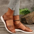 thumbnail image 6 of Womens Slingback Wedges Low Heel Thick Sole Flat Sandals Comfy Indoor Outdoor Shoes for Party Holiday Beach Resort, 6 of 9