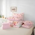 thumbnail image 5 of Manfei Cute Winter Snowman Bedding Comforter Set 7pcs for Kids, Christmas Tree King Bedding Sets, Chic Star Polkadots Reversible Bed Sheets, Breathable Home Decor, 5 of 7