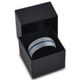 thumbnail image 3 of P. Manoukian Tungsten Wedding Band Ring 8mm for Men Women Blue Grey Domed Brushed Lifetime Guarantee Size 5, 3 of 4