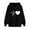 Black, variant on ZVNAΖH Womens Hooded Sweatshirt, Valentine's Day Love Heart Graphic Pullover Sweatshirts with Drawstring Pockets, Gifts for Women, On Sizes S-2XL