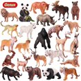 thumbnail image 1 of 2pcs Wild Jungle Zoo Animal Model Action Figures Lion Tige Rhino Cheetah Collection Figurines Educational Toys for Children Gift2pcs chimpanzee He Qiyong unisex, 1 of 1